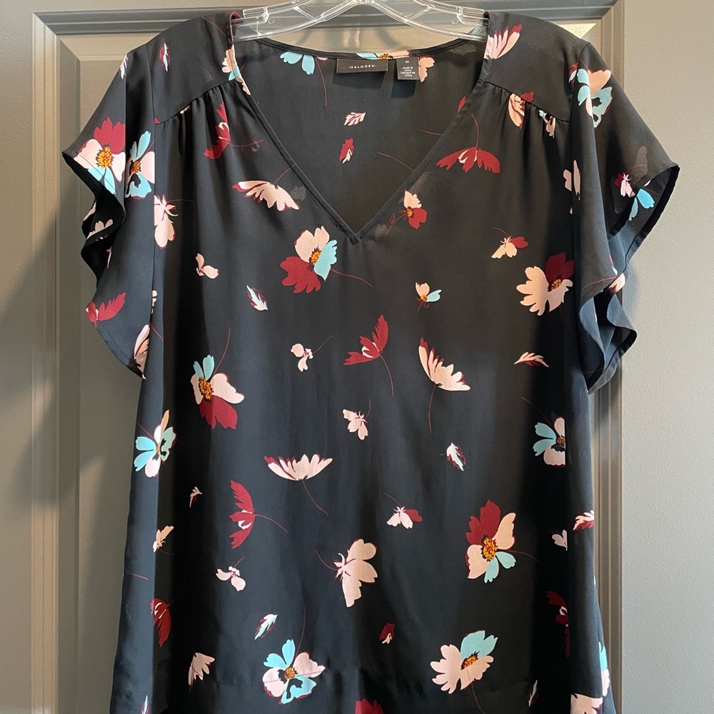 Flowy Blouse with Floral Print